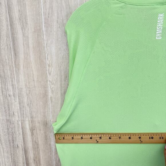 Gymshark Geo Seamless T-shirt Mens XL Neon Green Camo Texture Gym Workout NWOT - Picture 12 of 13